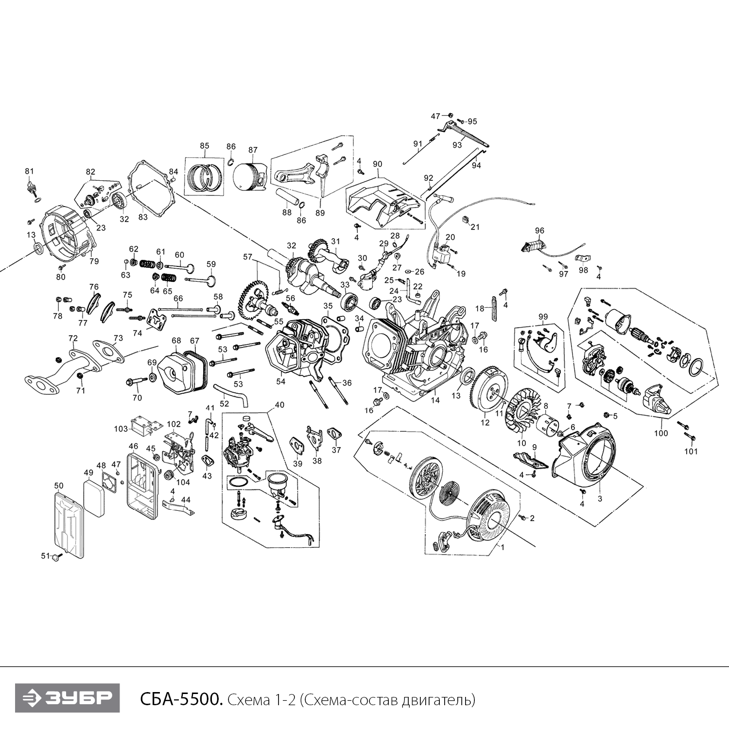Генератор бензиновый СБА-5500