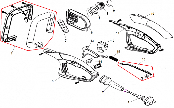 4 ВЫКЛЮЧАТЕЛЬ ЭЛЕКТРОПИЛА CHAMPION 422-18