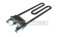 Тэн 1950W, прямой, с отверстием под датчик, L=200 мм, l=18 мм, широкая резинка с "юбкой", сдвоенные клеммы, Thermowatt, для современных Electrolux